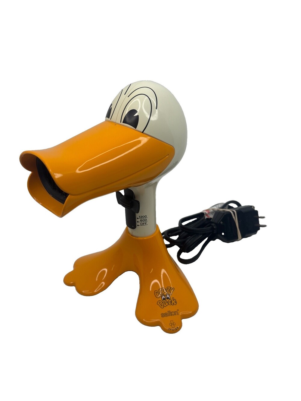 Vintage 1990s Salton Crazy Duck Hair Dryer Blow Dryer HD5060 Kitsch Tested Works